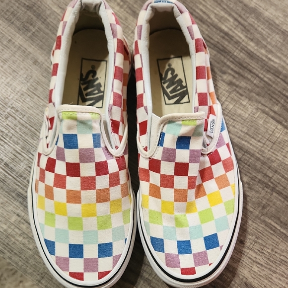 Vans Multicolor Checkered Slip-On Shoes - Picture 1 of 5